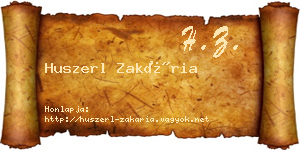Huszerl Zakária névjegykártya